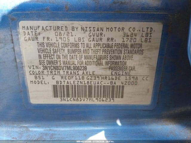 2021 NISSAN VERSA S XTRONIC CVT 9