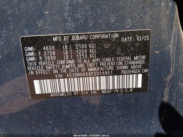 2023 SUBARU LEGACY 9