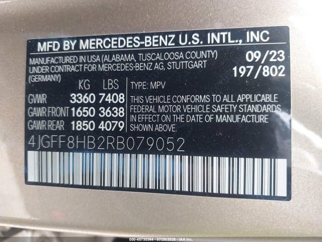 2024 MERCEDES-BENZ MAYBACH GLS 600 4MATIC 9