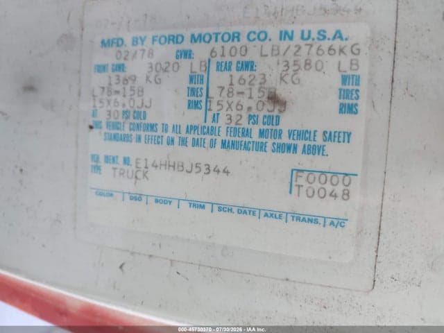 1978 FORD VAN 9