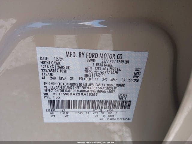 2025 FORD MAVERICK XL 9