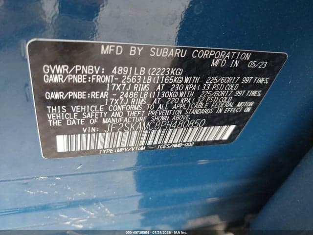 2023 SUBARU FORESTER WILDERNESS 9