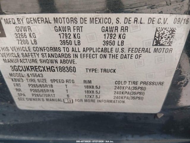 2017 CHEVROLET SILVERADO 1500 LT 9