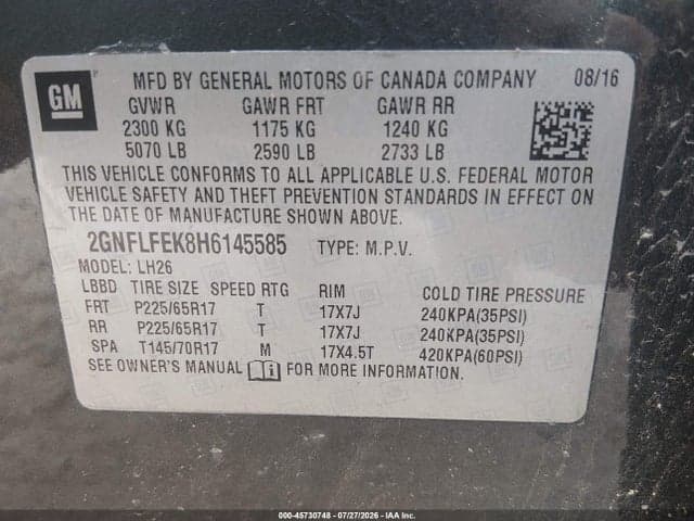 2017 CHEVROLET EQUINOX LT 9