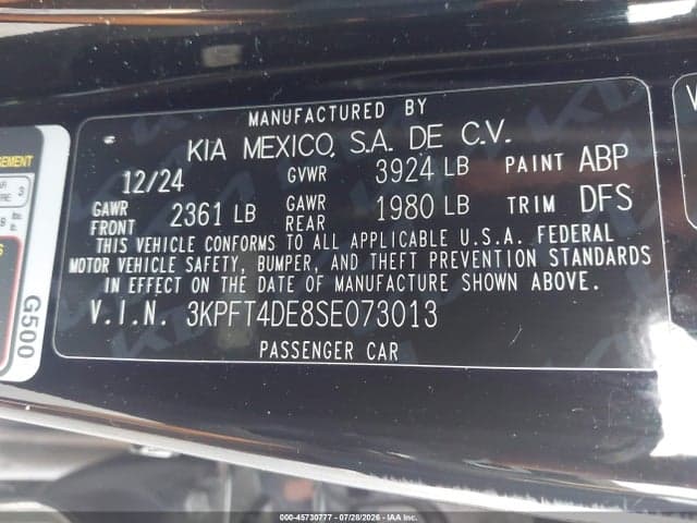 2025 KIA K4 LXS 9