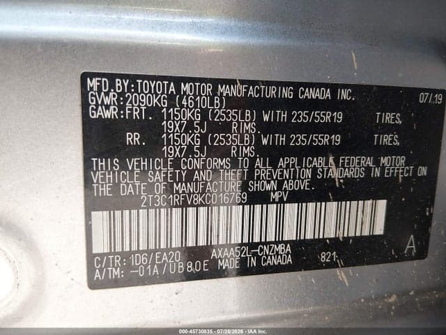 2019 TOYOTA RAV4 XLE PREMIUM 9