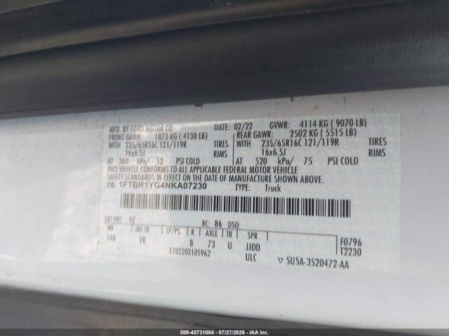 2022 FORD TRANSIT-250 9