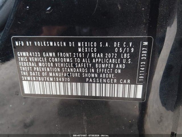 2019 VOLKSWAGEN JETTA 1.4T SEL 9