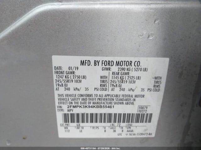 2019 FORD EDGE TITANIUM 9