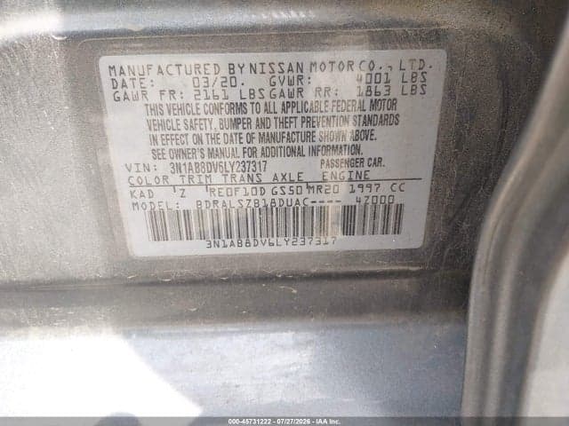 2020 NISSAN SENTRA SR XTRONIC CVT 9