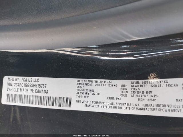 2025 CHRYSLER PACIFICA LIMITED 9
