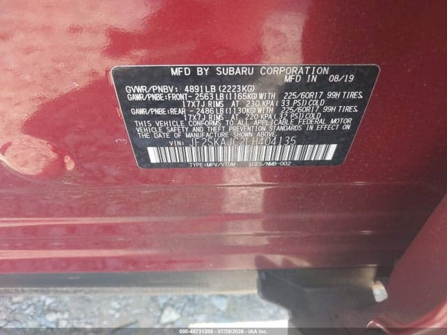 2020 SUBARU FORESTER PREMIUM 9