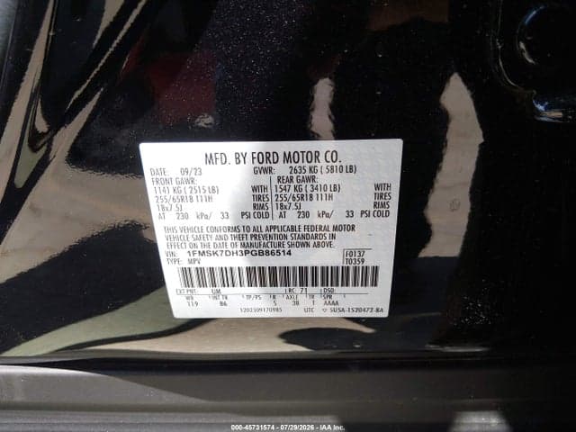 2023 FORD EXPLORER XLT 9