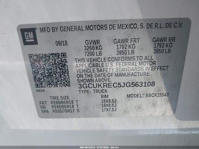 2018 CHEVROLET SILVERADO 1500 2LT 9