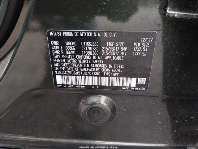 2018 HONDA HR-V EX 9