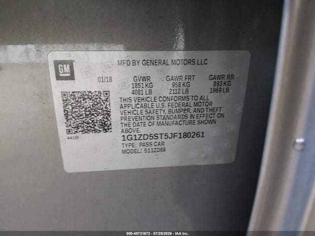 2018 CHEVROLET MALIBU LT 9