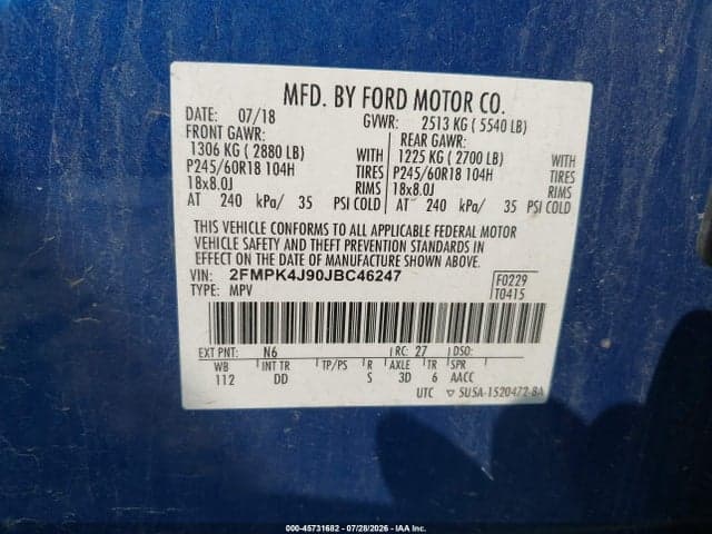 2018 FORD EDGE SEL 9