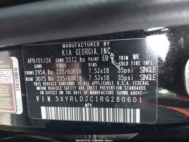 2024 KIA SORENTO S 9