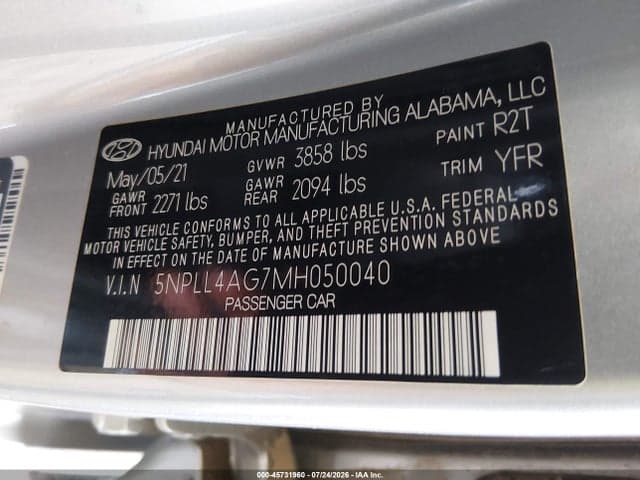 2021 HYUNDAI ELANTRA SE 9