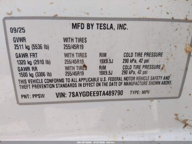 2026 TESLA MODEL Y ALL-WHEEL DRIVE/LONG RANGE LAUNCH SERIES/PREMIUM ALL-WHEEL DRIVE 9