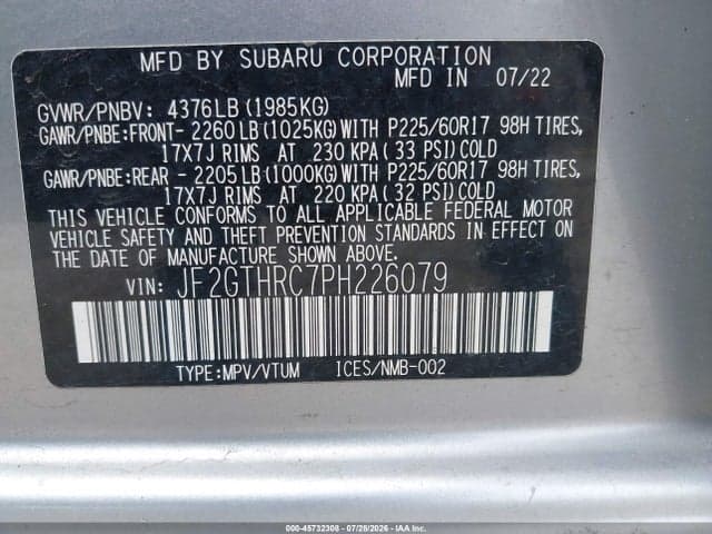 2023 SUBARU CROSSTREK SPORT 9