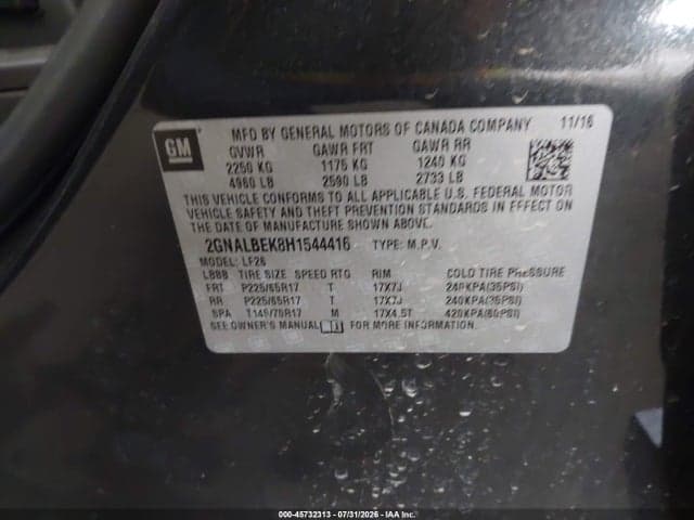 2017 CHEVROLET EQUINOX LS 9