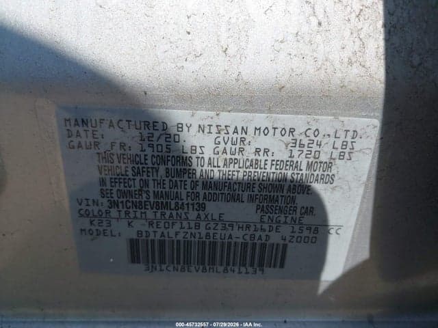 2021 NISSAN VERSA SV XTRONIC CVT 9