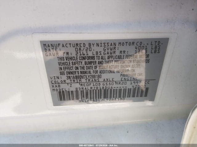 2020 NISSAN SENTRA SR XTRONIC CVT 9