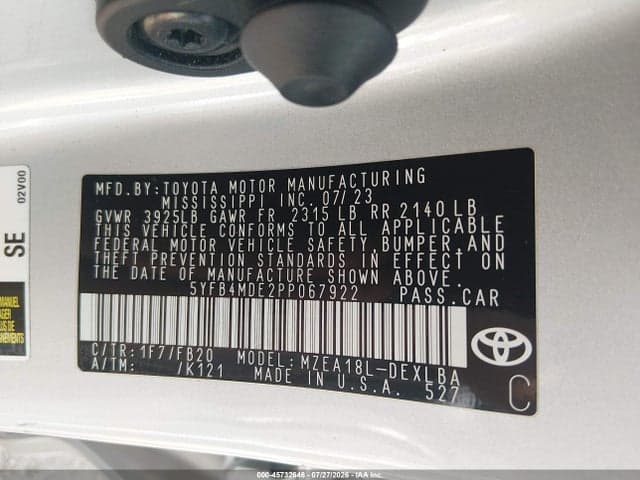2023 TOYOTA COROLLA LE 9
