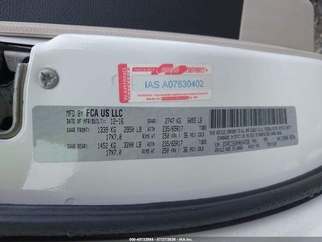 2017 CHRYSLER PACIFICA TOURING-L PLUS 9