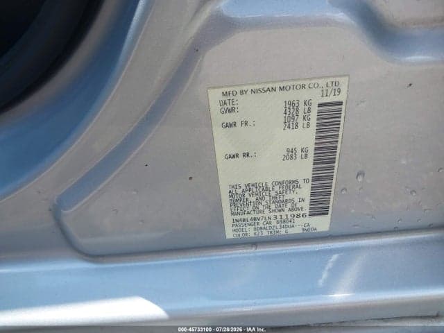 2020 NISSAN ALTIMA S FWD 9