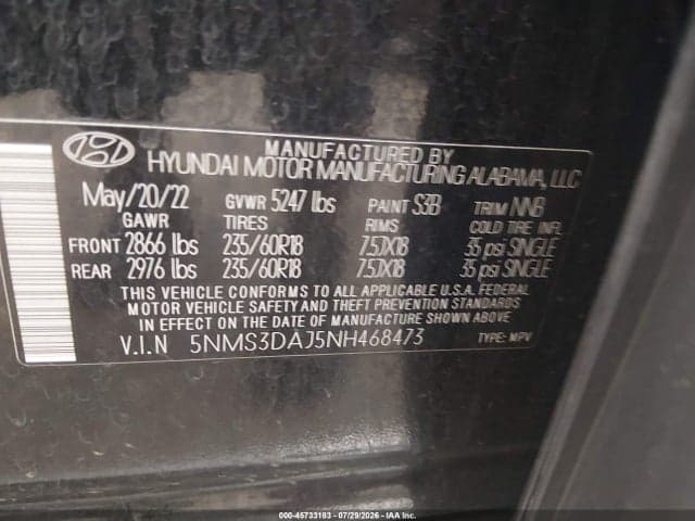 2022 HYUNDAI SANTA FE SEL 9