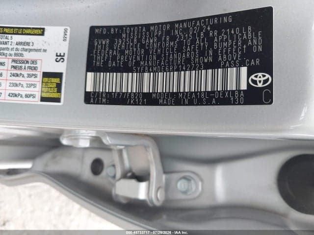2024 TOYOTA COROLLA LE 9