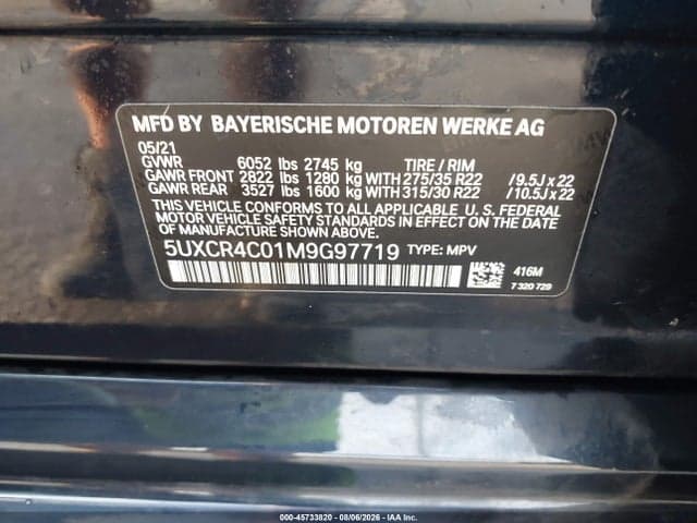 2021 BMW X5 SDRIVE40I 9