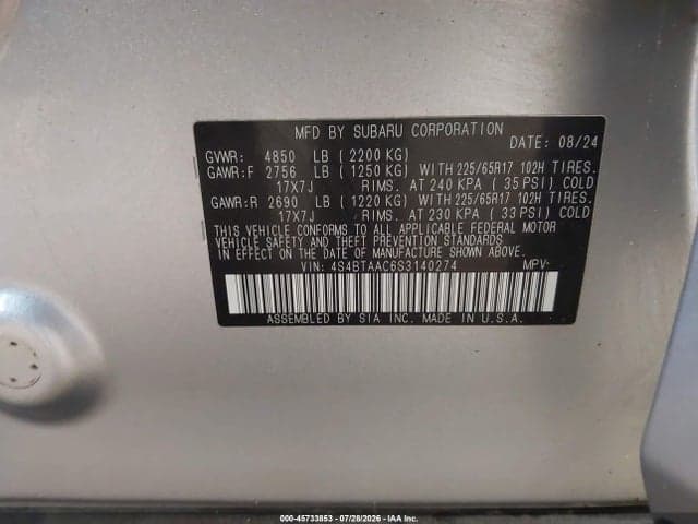 2025 SUBARU OUTBACK 9