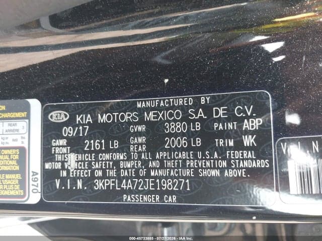 2018 KIA FORTE LX 9