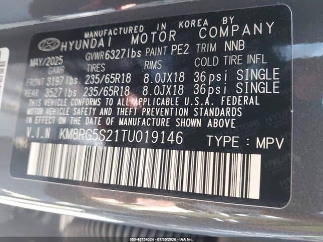 2026 HYUNDAI PALISADE SEL 9