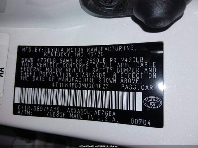 2021 TOYOTA AVALON XLE AWD 9