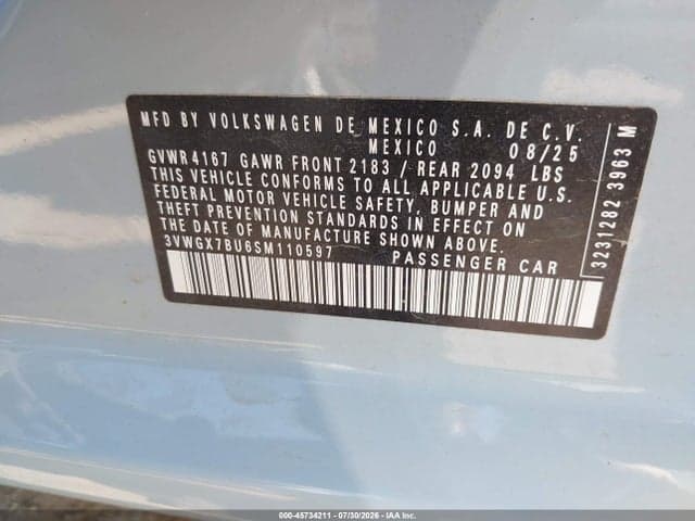 2025 VOLKSWAGEN JETTA 1.5T SEL 9