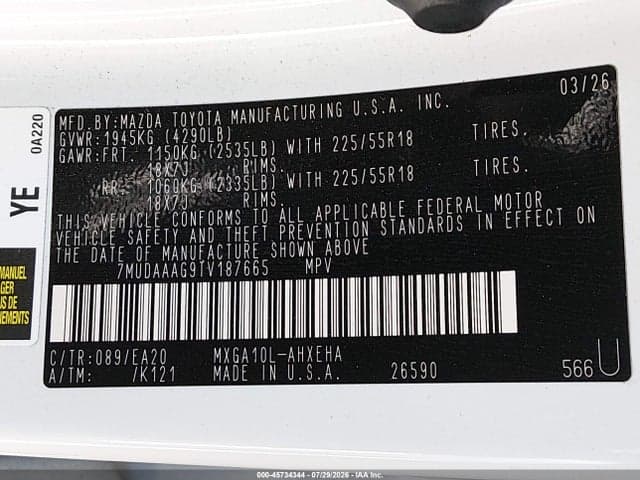 2026 TOYOTA COROLLA CROSS XLE 9