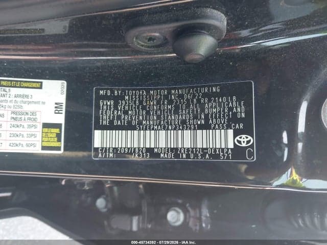 2022 TOYOTA COROLLA LE 9