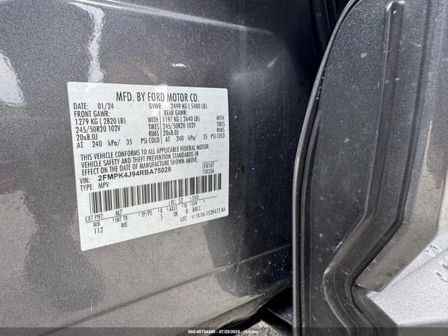 2024 FORD EDGE ST-LINE 9