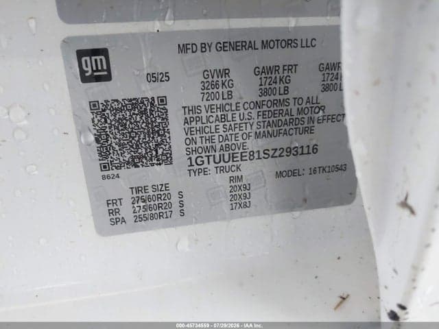 2025 GMC SIERRA 1500 4WD SHORT BOX AT4 9