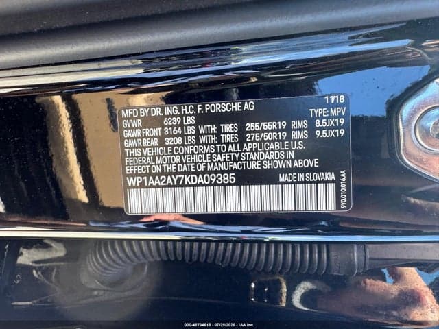 2019 PORSCHE CAYENNE 9