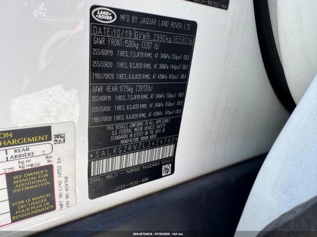 2020 LAND ROVER DISCOVERY SE 9