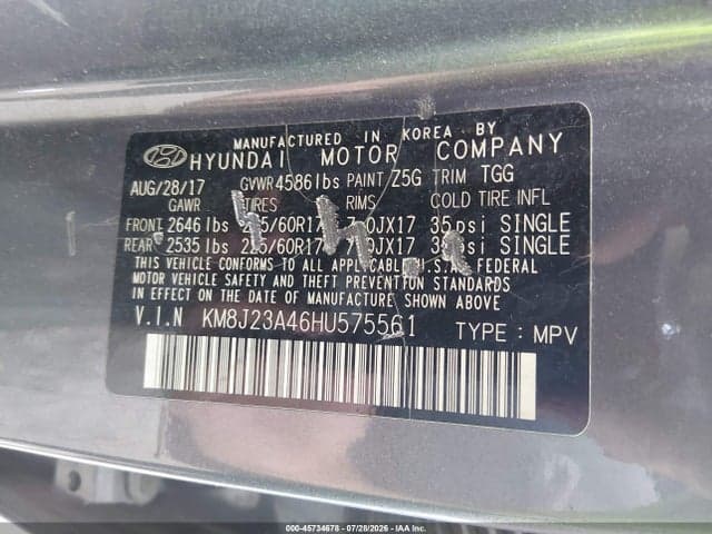 2017 HYUNDAI TUCSON SE 9