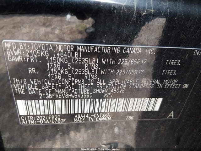 2017 TOYOTA RAV4 LE 9