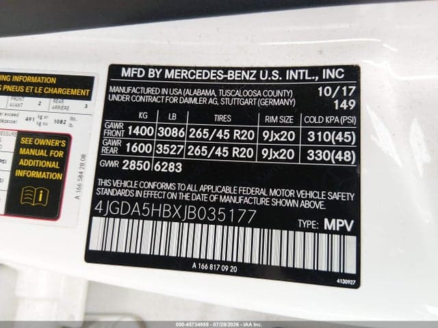 2018 MERCEDES-BENZ GLE 350 4MATIC 9
