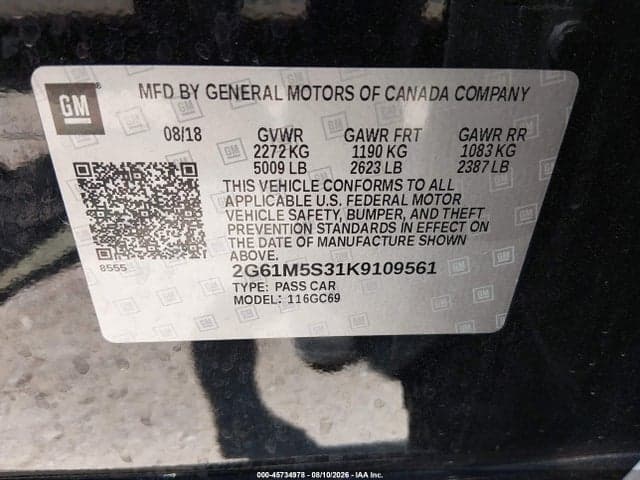 2019 CADILLAC XTS LUXURY 9