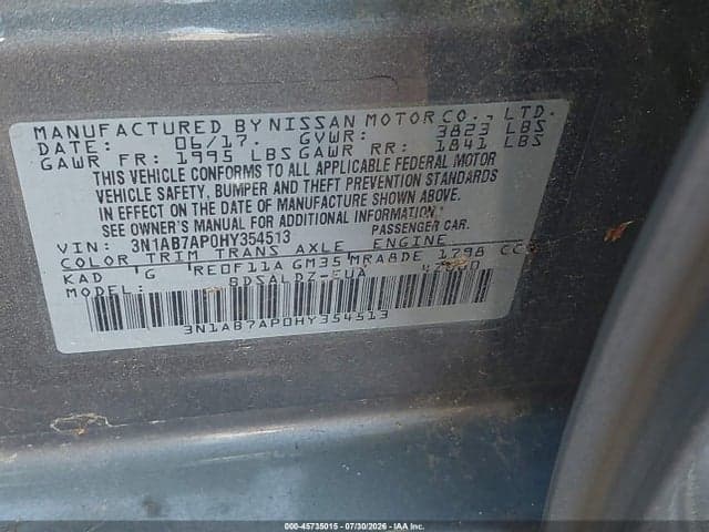 2017 NISSAN SENTRA SV 9